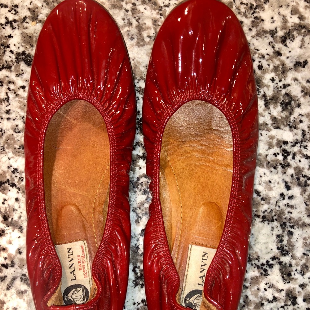 Lanvin red flats